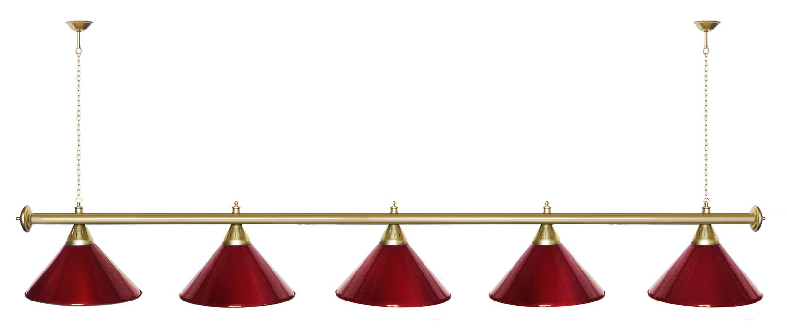 Лампа STARTBILLIARDS 5 пл. (плафоны зеленые,штанга золотая,фурнитура золото) фото №44