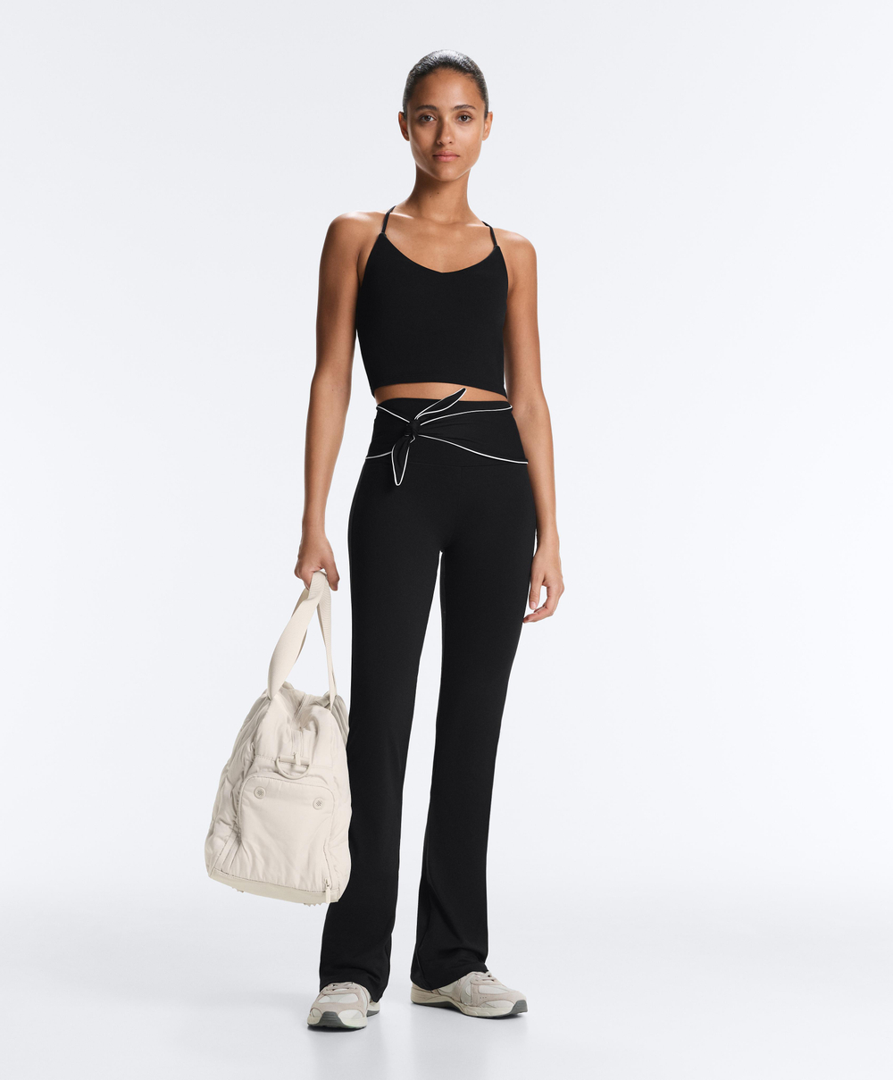 Oysho Топ Comfortlux с регулируемыми бретелями, черный