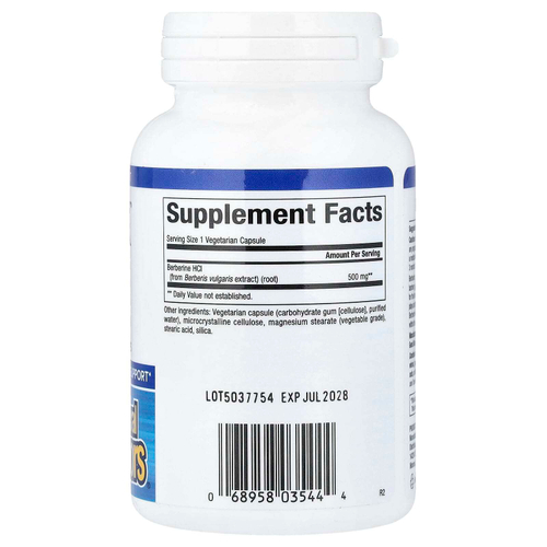 Natural Factors, WellBetX®, берберин, 500 мг, 60 вегетарианских капсул