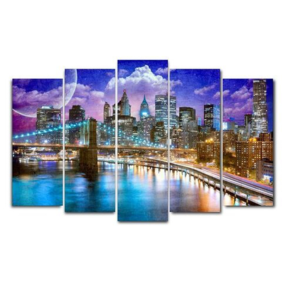 Картина модульная, 125х80 см, 5мод, X-302H