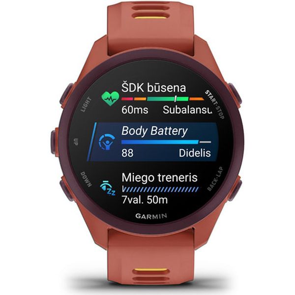 Умные часы Garmin Forerunner 170 Music, Розовый | Red Pink/Mango (010-03920-13 | 010-03920-55)