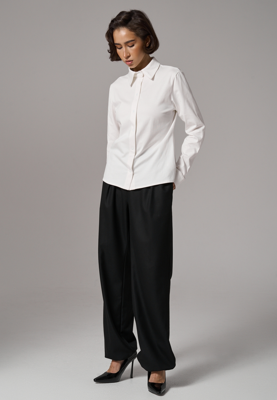 Рубашка трикотажная молочная