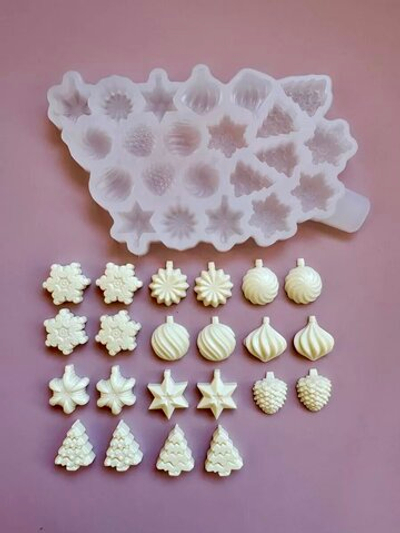 Силиконовый молд "Елочные игрушки мини декор"