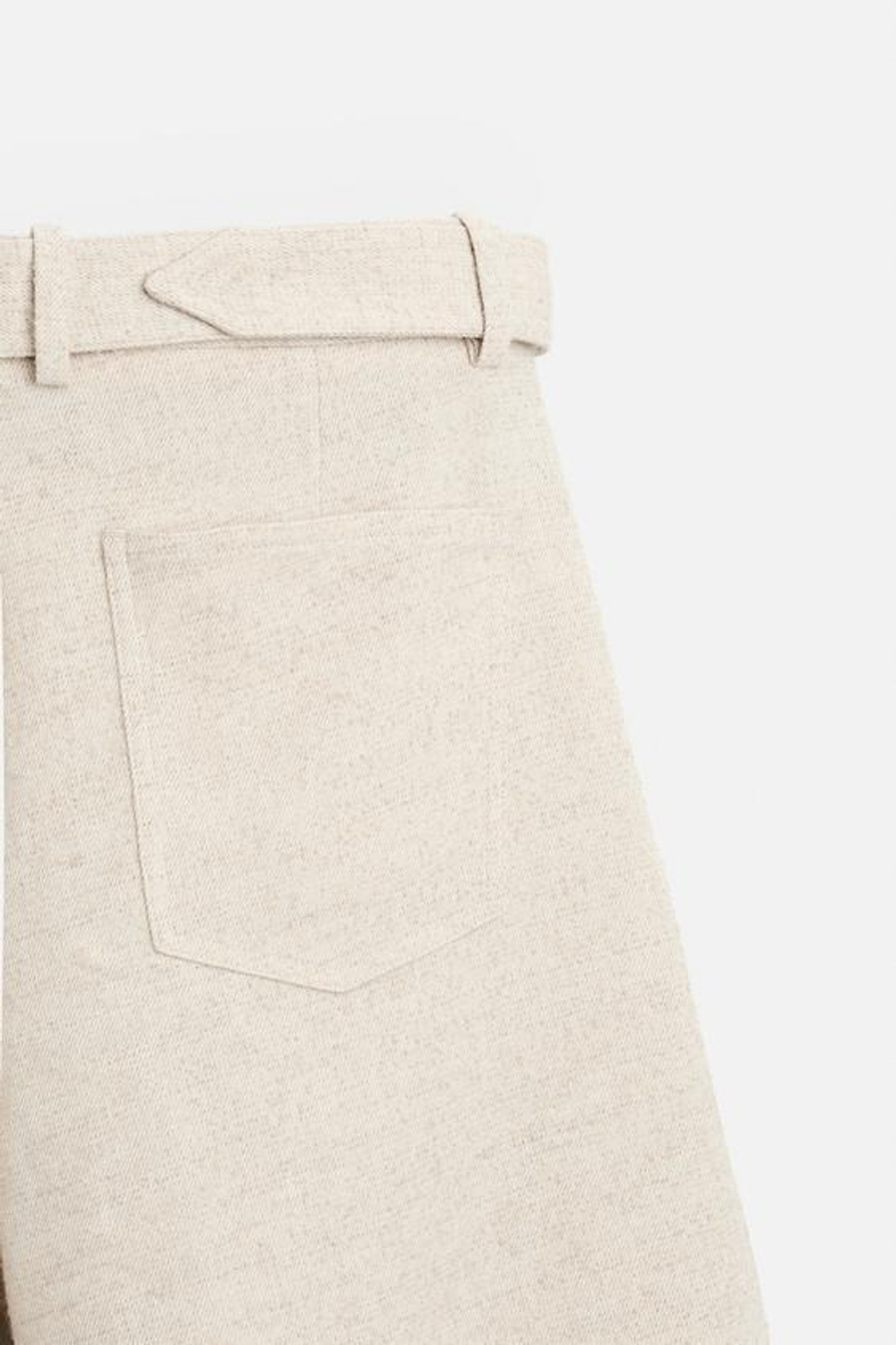 ZARA X NANUSHKA ШОРТЫ-БЕРМУДЫ, ЭКРЮ