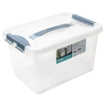 Контейнер с защелками и ручкой 10л Клик прозрачный С274ПРО