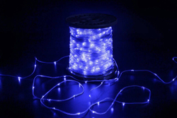 Светодиодная гирлянда Краса 200 м., 2000 LED, 24V, синий, статика, прозрачный провод, Teamprof (TPF-CR200-24V-T/B)