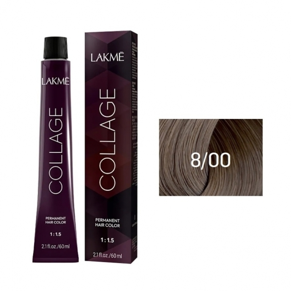 Lakme Collage Крем-краска для волос, 8/00 Блондин, 60 мл