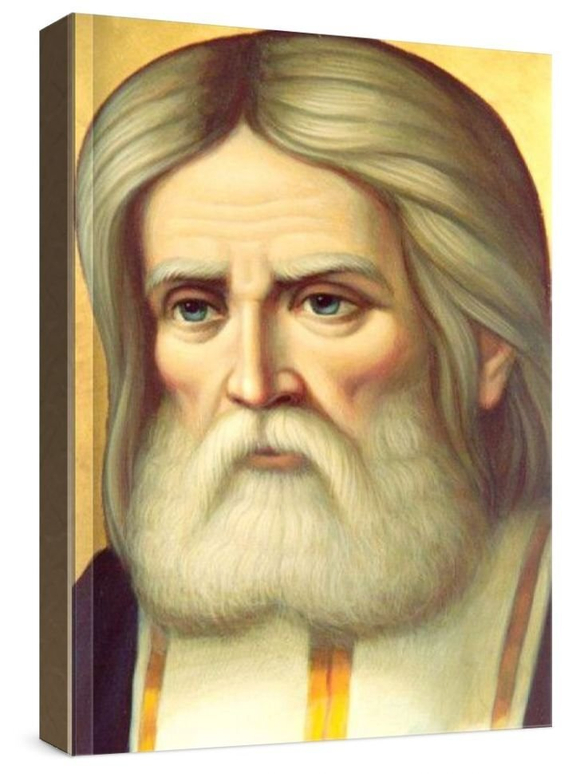 Серафим Саровский (рукописная икона)