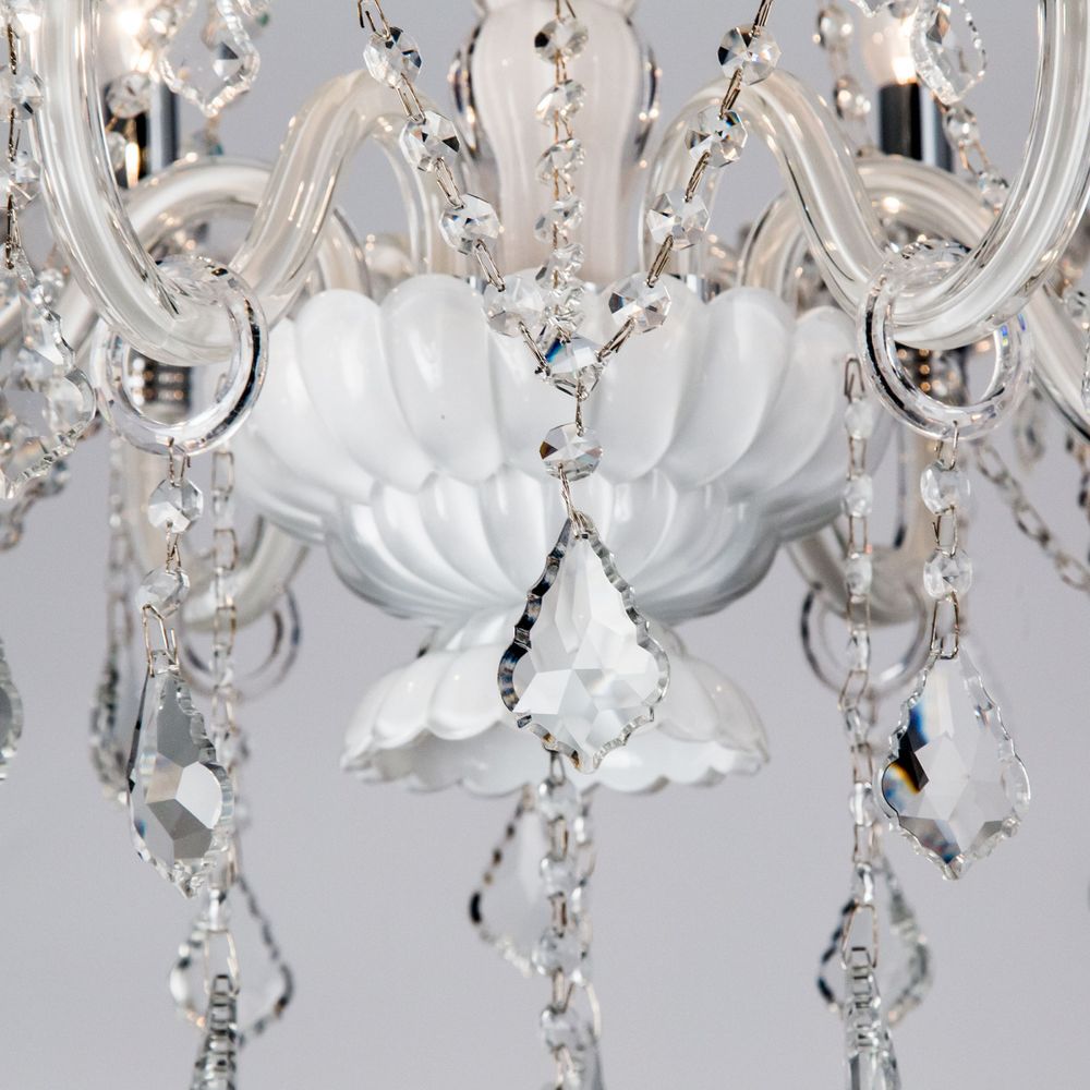 Citilux Финка CL353161 Люстра стеклянная подвесная Белая