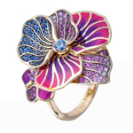 Кольцо Фиалка с Cапфирами, R0275-41/6