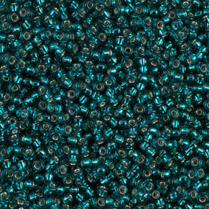 Miyuki Seed Beads 11/0 Silver Lined Transparent DK. Teal SB0030