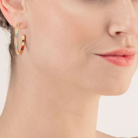 Серьги-пусеты Coeur de Lion Multicolor Pastel Gold 0128/21-1590