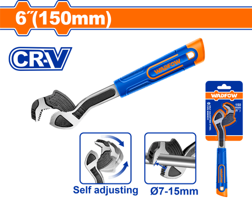 Ключ трубный самозажимной 150 мм, 7-15 мм (10/120) WADFOW WPW0A06