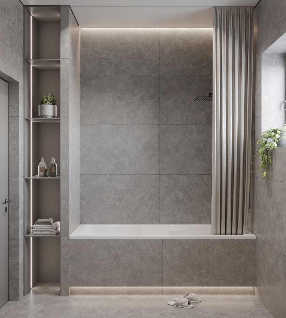 Керамогранит, Creanza, OVIEDO GRIS SOLIDO, 1200x600 мм, матовая с микрогранулами