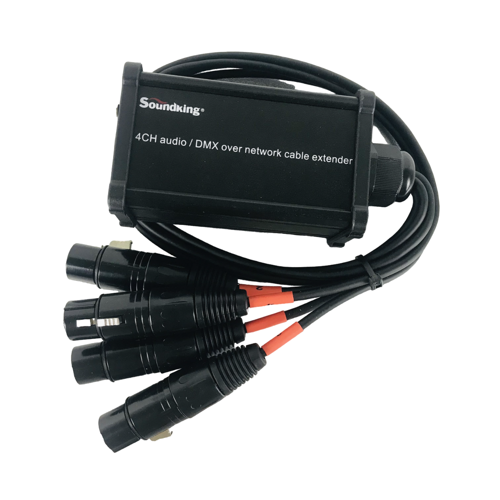 DMX кабель переходник, 4хXLR(3p)female - RJ-45, Soundking