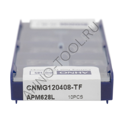 Пластина твердосплавная ISO CNMG120408-TF APM628L AHNO по жаропроч. и нерж.стали, получистовая