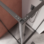 Душевой уголок Cezares LINER-AH-1-120/90-C-GM-R, 120х90х195, правосторонний, профиль оружейная сталь, стекло прозрачное