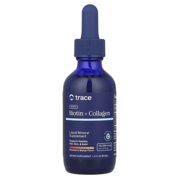 Trace Minerals Ionic Biotin + Collagen 59ml, Биотин + Коллаген