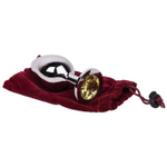 Большой стальной плаг с желтым кристаллом Sweet Lemon - 9,5 см. (Цвет: желтый)