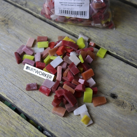 Цветная колотая смальта SM-Set-Sunset-2, 600 гр
