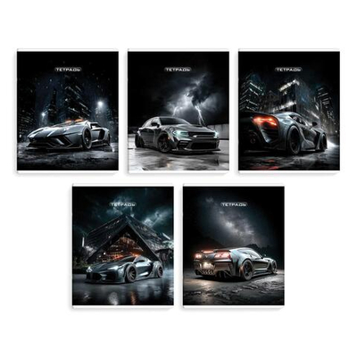 Тетрадь А5 48л. линия "Сити-драйв" мягкий переплёт, ТВИН лак, ассорти (Феникс+)