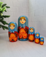 Матрешка 5мест 18см первая цветочная
