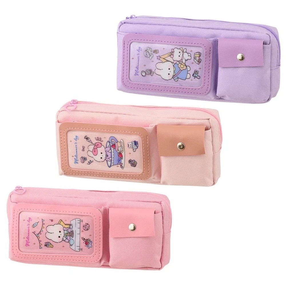 Пенал-косметичка Basir без наполнения, 20*9*5,5 см, серия "Зайчики", ассорти