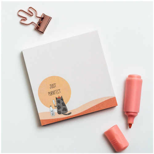 Блок для записей MESHU "Right cat", 8,5*8,5*1,1см, 100л., на склейке