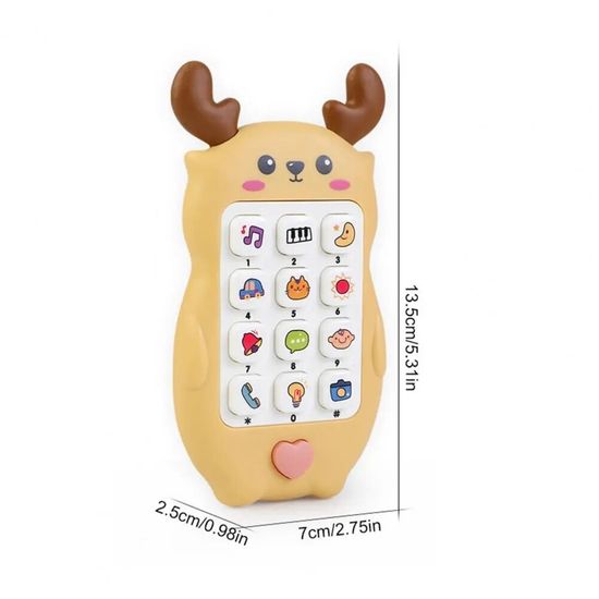 Интерактивный детский телефон - развивайка " Оленёнок " , в ассортименте