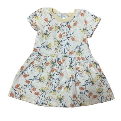 Платье с цветочным принтом летнее из кулирки (95%) и лайкры на рост 86 см