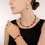 Серьги Coeur de Lion Red-Grey 4014/20-0312