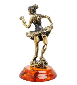 Народные промыслы AM-1544 Фигурка «Балерина» (латунь, янтарь)