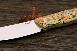 Нож разделочный UralEDC&Ножинск КрейсерЪ, клинок 118мм, сталь AR-RPM9, рукоять crazyfiber T1