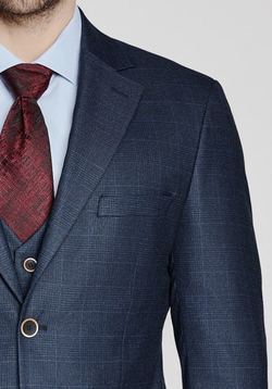 Мужской классический костюм (синий) В62