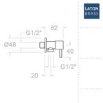 Гигиенический душ с угловым краном и лейкой-распылителем WC 114702