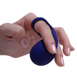 Синий аккумуляторный вибростимулятор на пальцы Sose Lunar LU00107