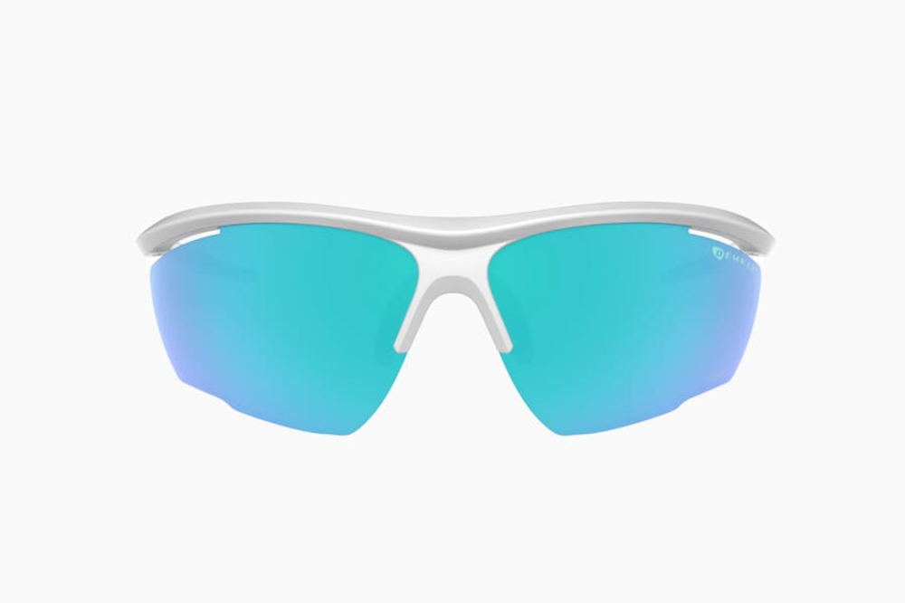 Спортивные очки с диоптриями Demetz Relief L / Matte White / Matte Blue Grey with Blue Mirror Cat.3