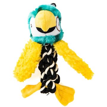 Elder Club Игрушка для собак "Попугай с канатом", 20см