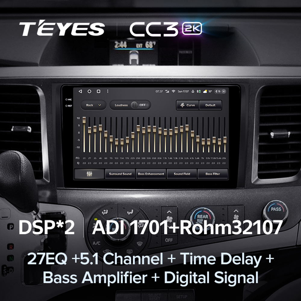 Teyes CC3 2K 9"для Toyota Sienna 2010-2014