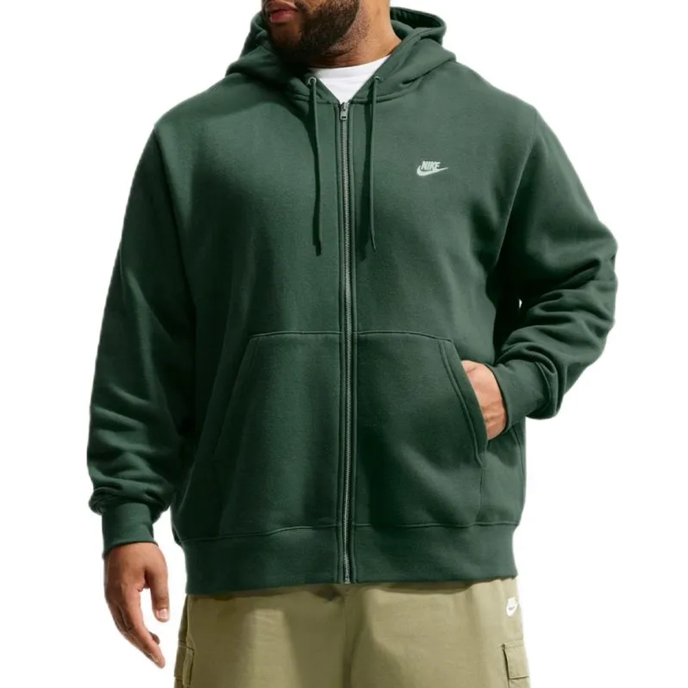 Куртка теннисная Nike Club Full-Zip Fleece - fir/fir/white