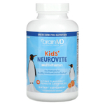BrainMD, Kids', Neurovite, мультивитаминный комплекс, со вкусом цитрусовых, 120 жевательных таблеток в виде пингвина