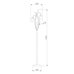 Торшер Eurosvet 22080/2F хром