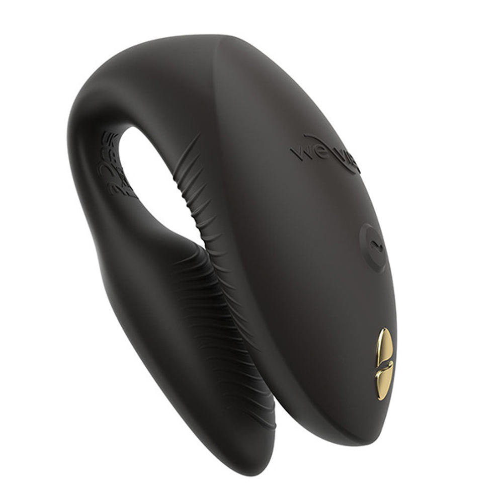 Черный вибратор 8см для пар с пультом ДУ и управлением через приложение We-Vibe Chorus Pro Satin Black SNSP1SG9