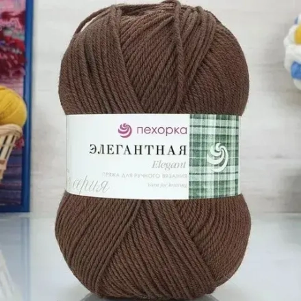 Пряжа Пехорка Элегантная,100% мериносовая шерсть, 100 г х5 шт/упак, 250 м (416-Св.коричневый)