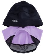 Шапочка для плавания Duplo Black/Lilac, полиамид, для длинных волос