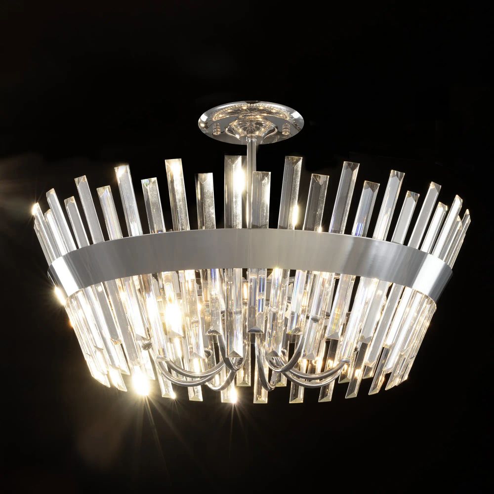 Citilux Вестерос CL307180 Люстра хрустальная потолочная Хром