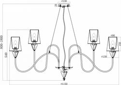Подвесная люстра Maytoni Florero MOD078PL-12CH