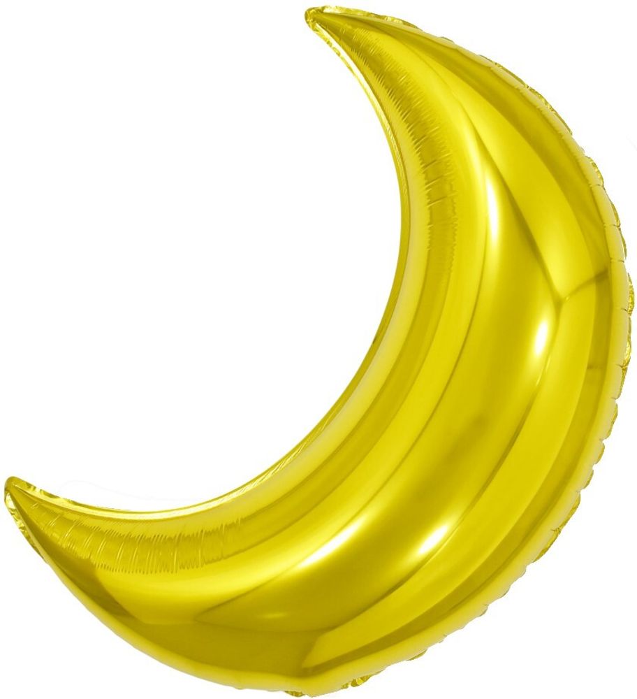 Шар (28&#39;&#39;/71 см) Фигура, Полумесяц, Золото, 1 шт.