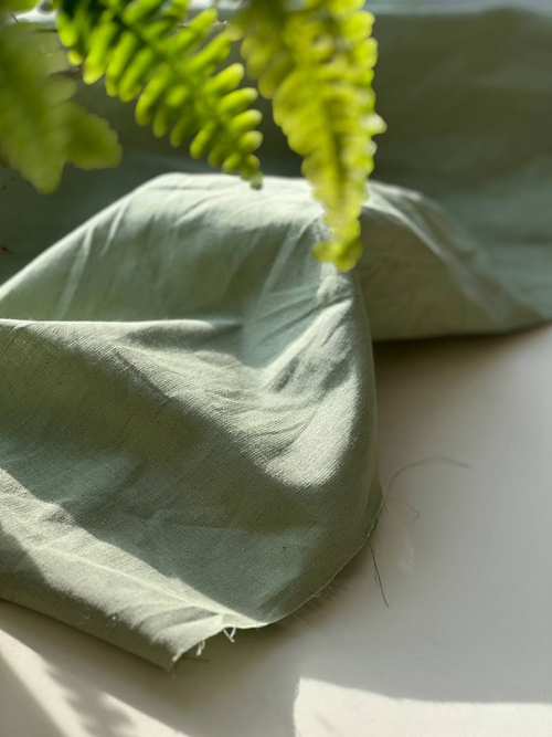 Ткань льняная цвет "Эвкалипт"