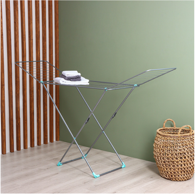 Сушилка для белья напольная складная, рабочая длина 20 м, высота от пола 95 см, ширина 54 см